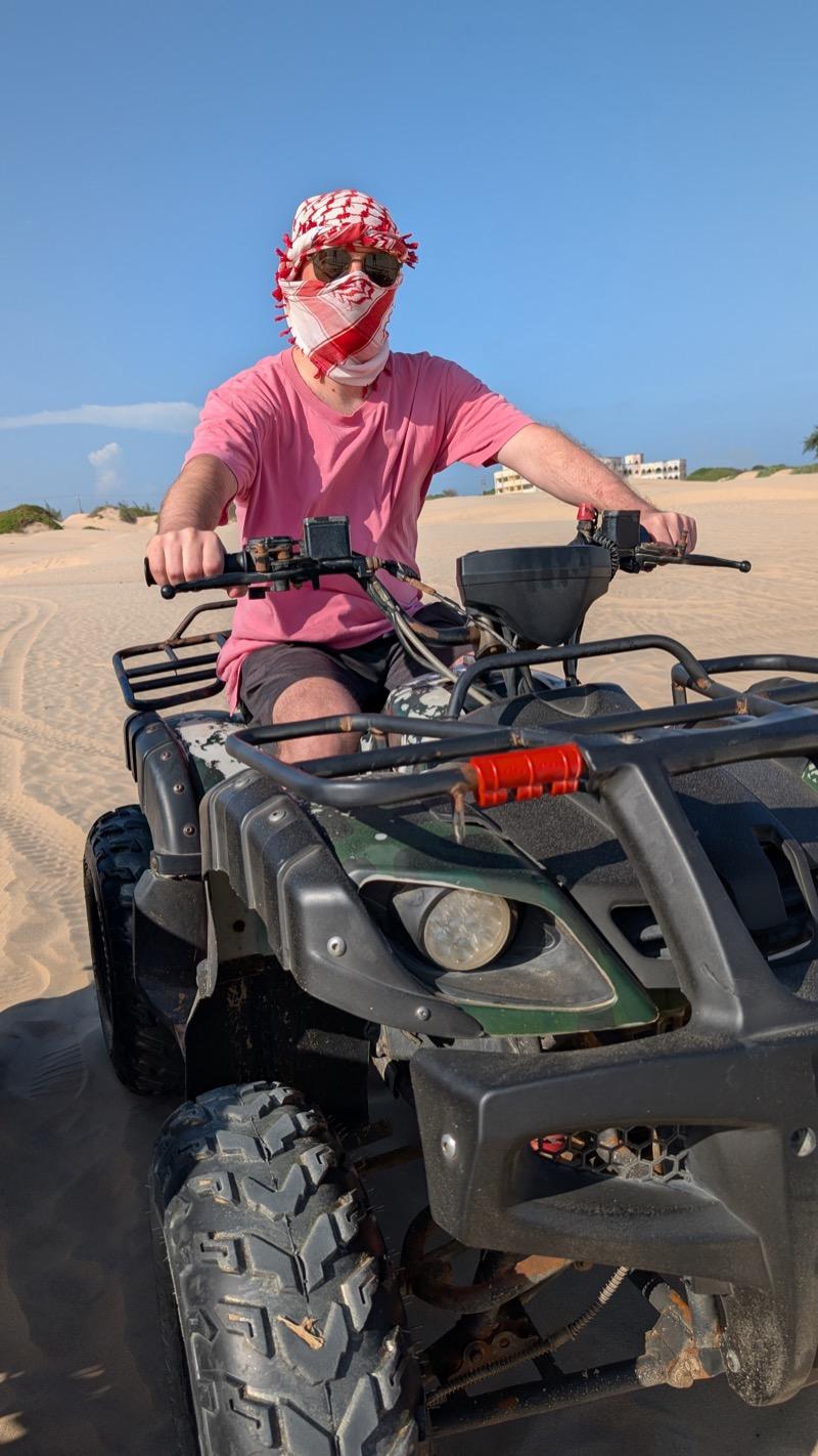 ATV ride on sand dunes in Kenya