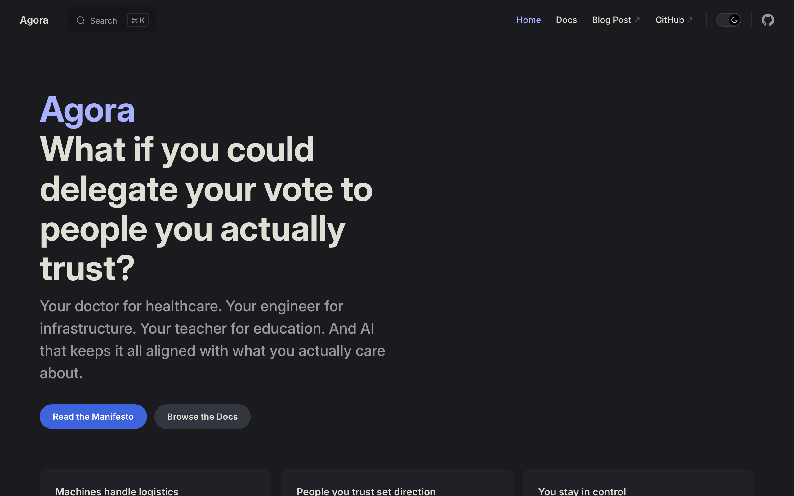 Agora screenshot