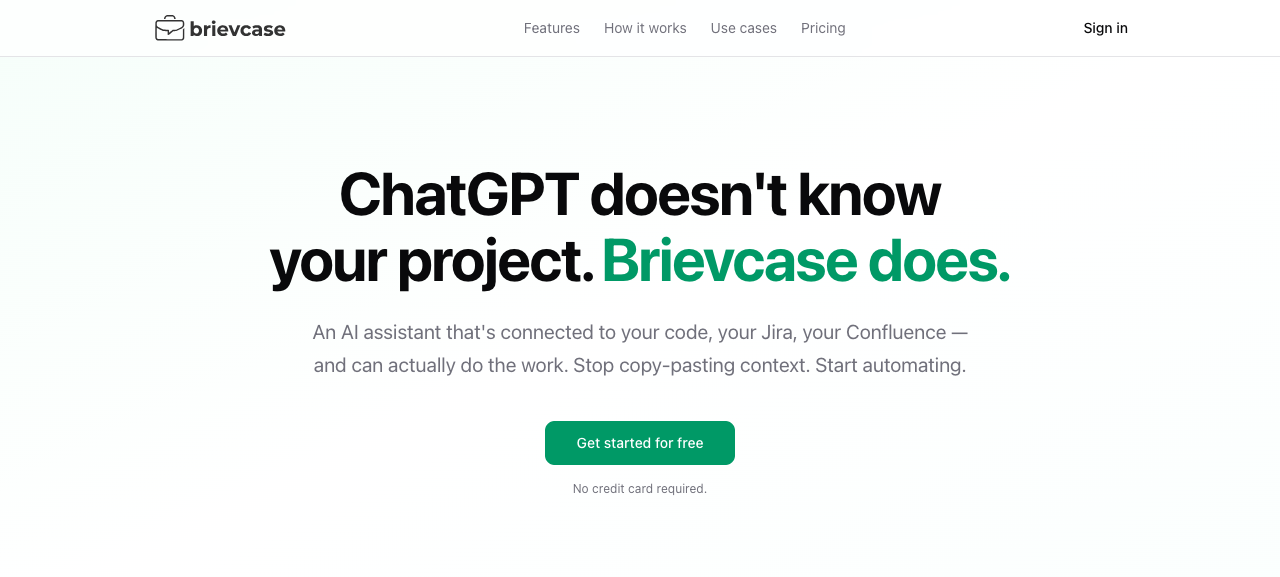 Brievcase screenshot